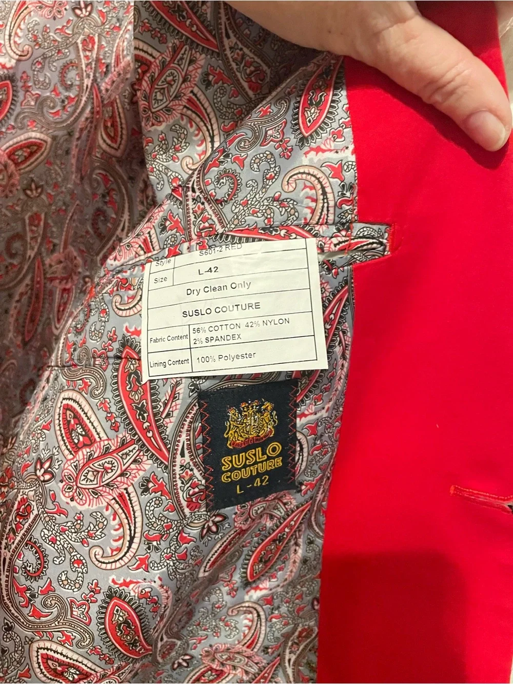 Men's Bold Red Single-Breasted Blazer